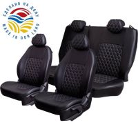 Чехлы Экокожа Турин Ромб на Nissan Sentra 7 (B17) 2012-2017 г.в.
